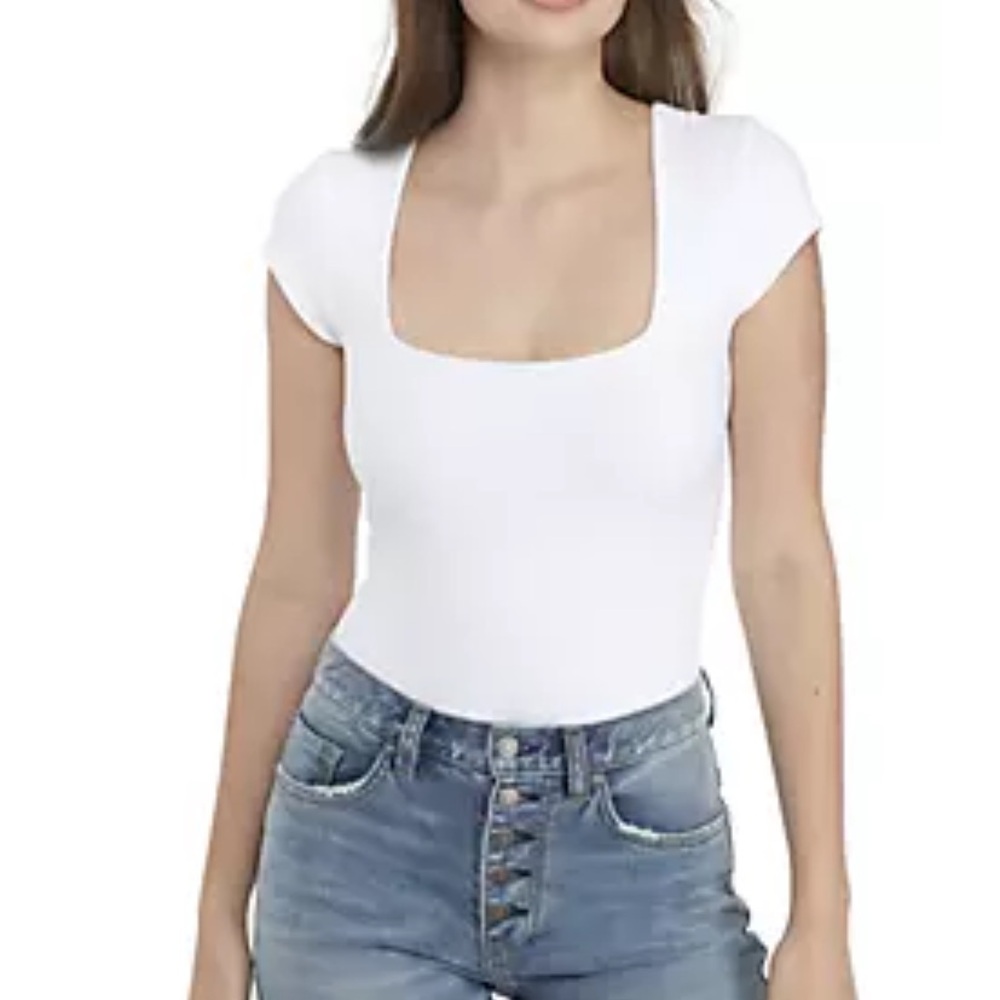 Free People Square Eyes Bodysuit